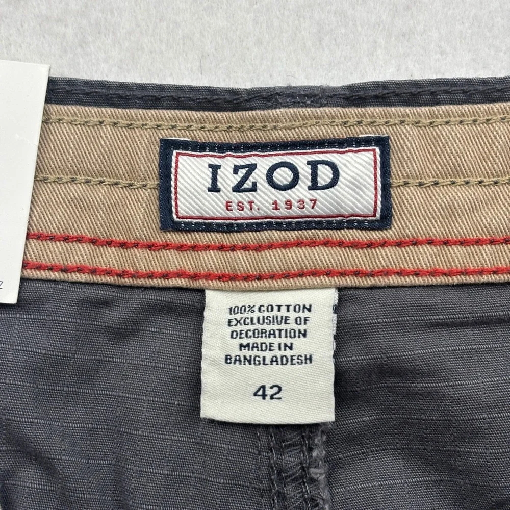 IZOD Cargo Shorts Mens 42 Ripstop‎ Utility Outdoor NWT